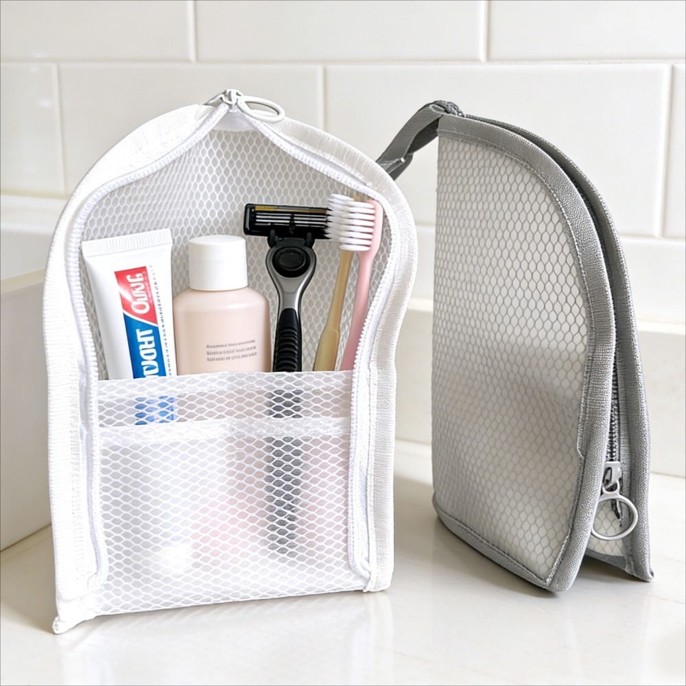 Beauty Makeup Bag - Mesh Toiletry Bag Breathable Quick Dry