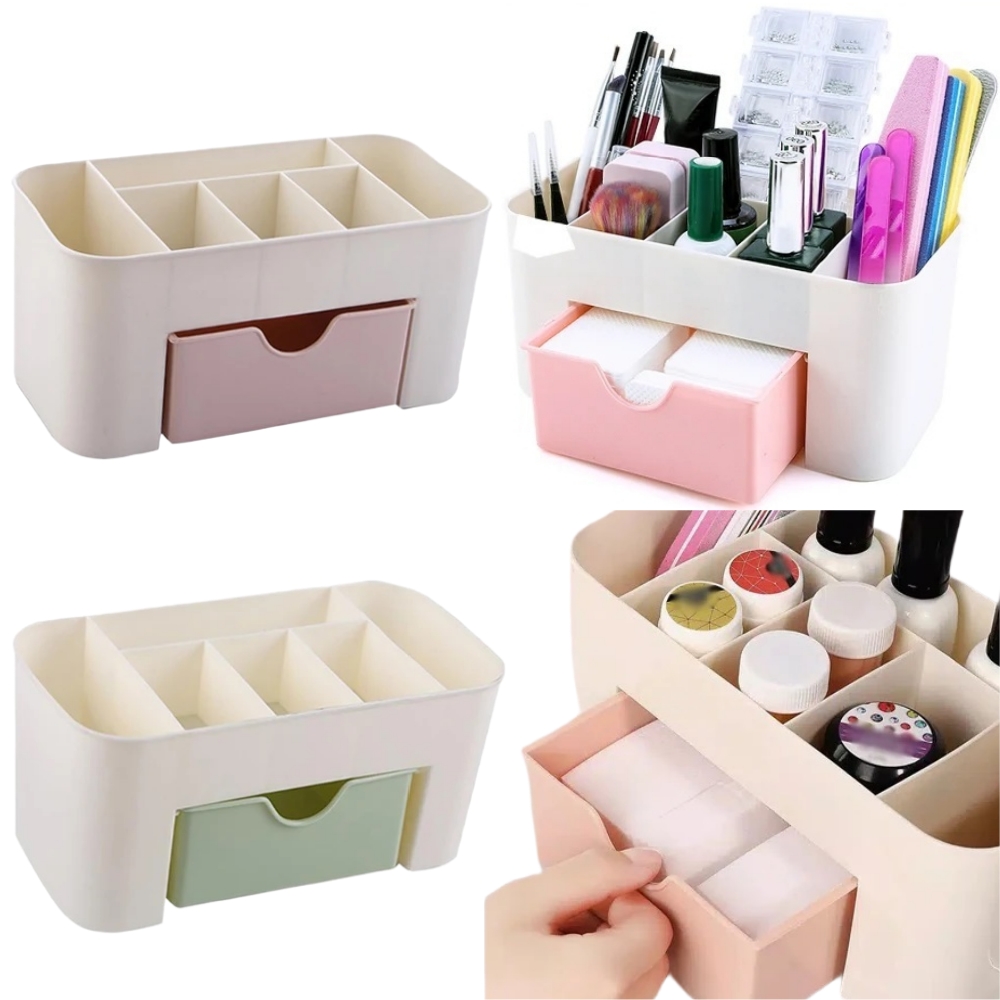 Beauty Makeup Quotes - Nail Art Organizer Desktop Drawer Cosmetic