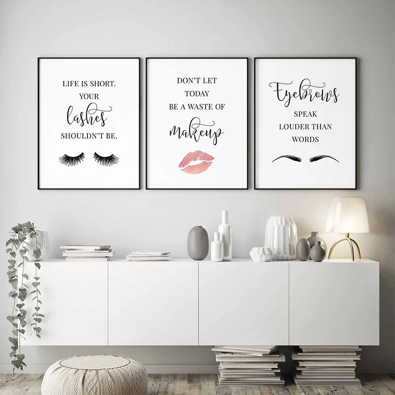 Makeup Quotes Poster Eyelash E - Makeup Is Beauty Quotes recension och pris