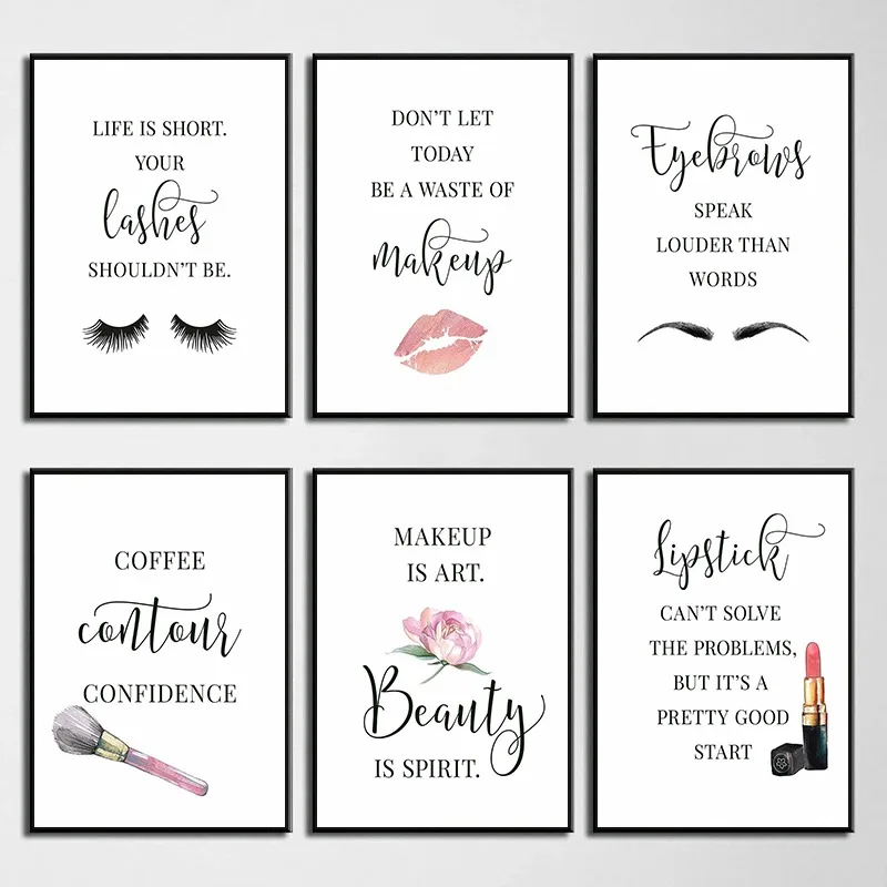 Makeup Quotes Poster Eyelash E - Makeup Is Beauty Quotes recension och pris