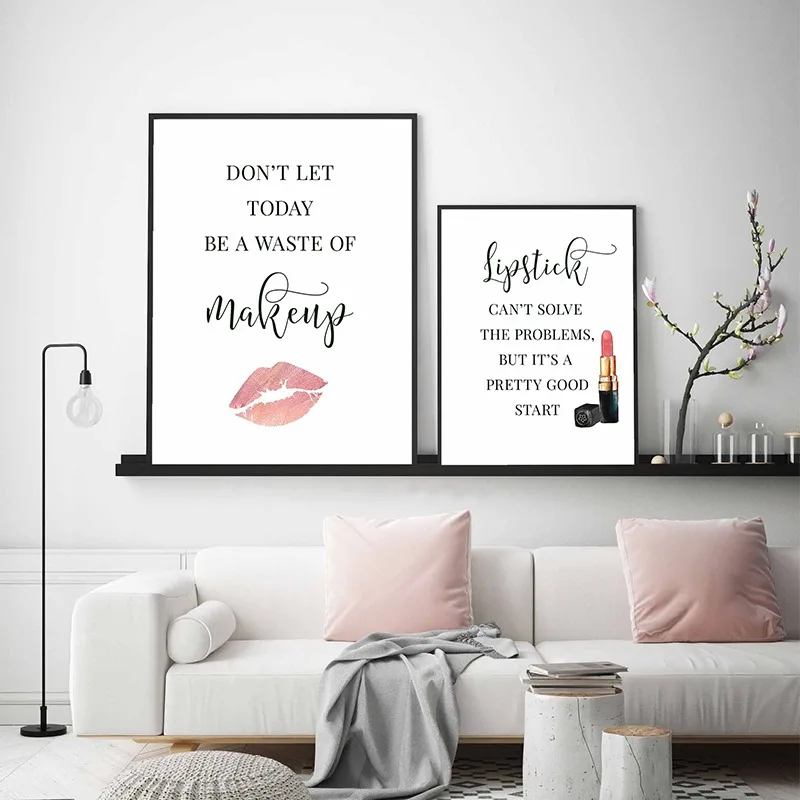 Makeup Quotes Poster Eyelash E - Makeup Is Beauty Quotes recension och pris