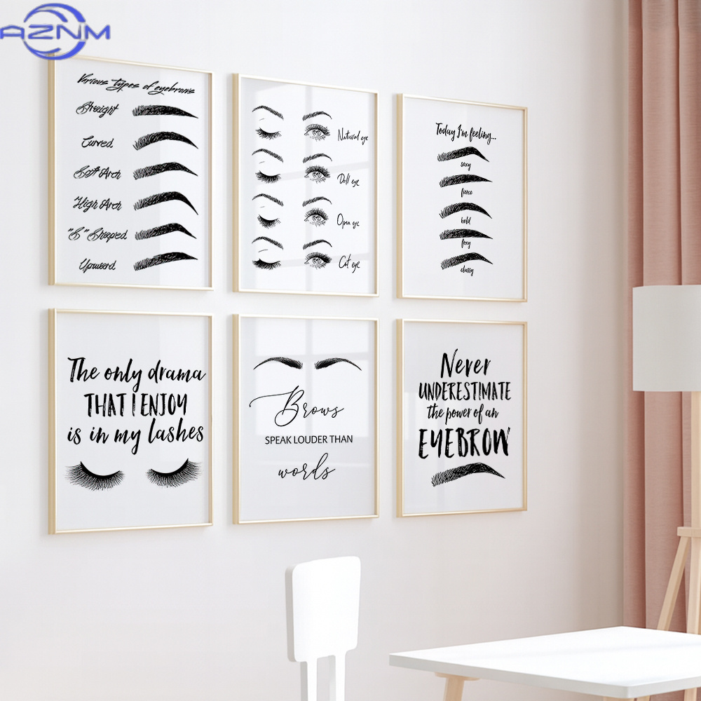 Set of 6 Eyebrow and Eyelash C - Makeup Is Beauty Quotes recension och pris