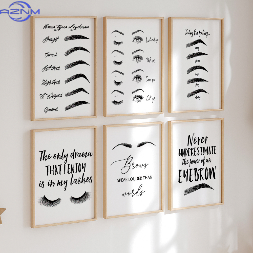 Set of 6 Eyebrow and Eyelash C - Makeup Is Beauty Quotes recension och pris