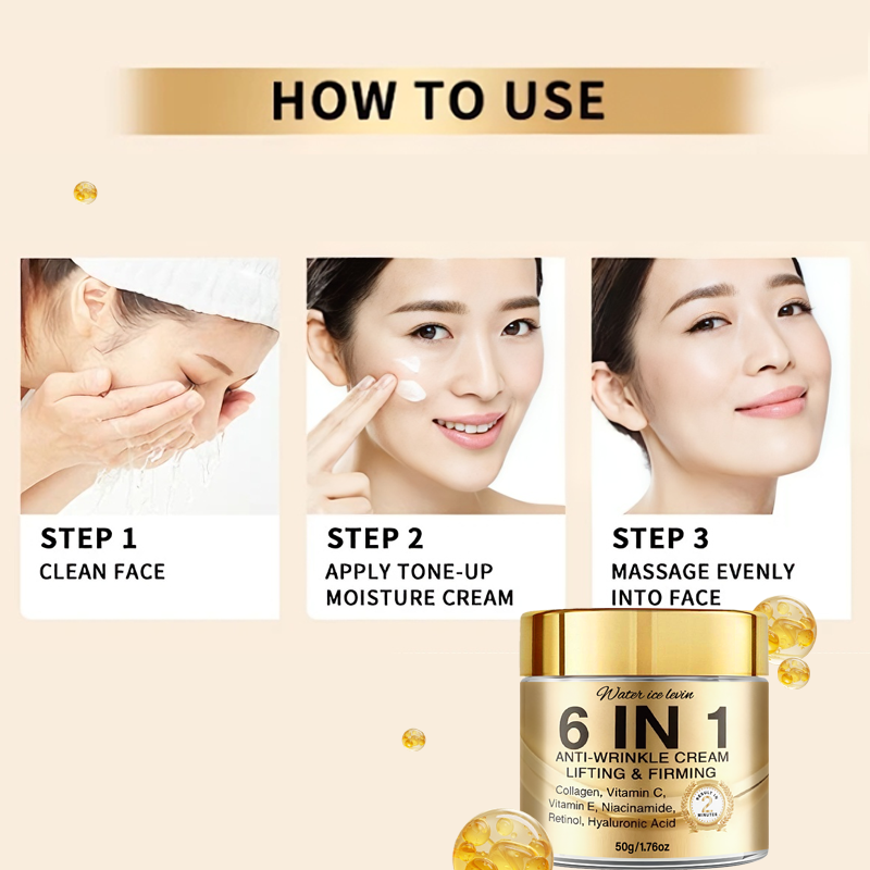 6-In-1 Anti-Wrinkle Cream. Lif - Vitamin C Serum Face recension och pris