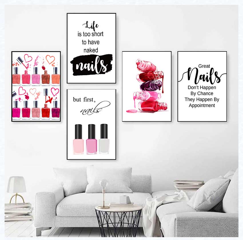 Art Posters and Prints Nail Te - Makeup Is Beauty Quotes recension och pris