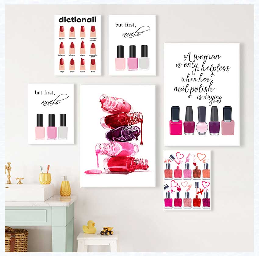 Art Posters and Prints Nail Te - Makeup Is Beauty Quotes recension och pris
