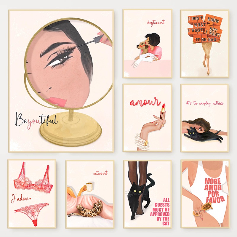 Retro Glam Fashion Magazine Po - Makeup Is Beauty Quotes recension och pris