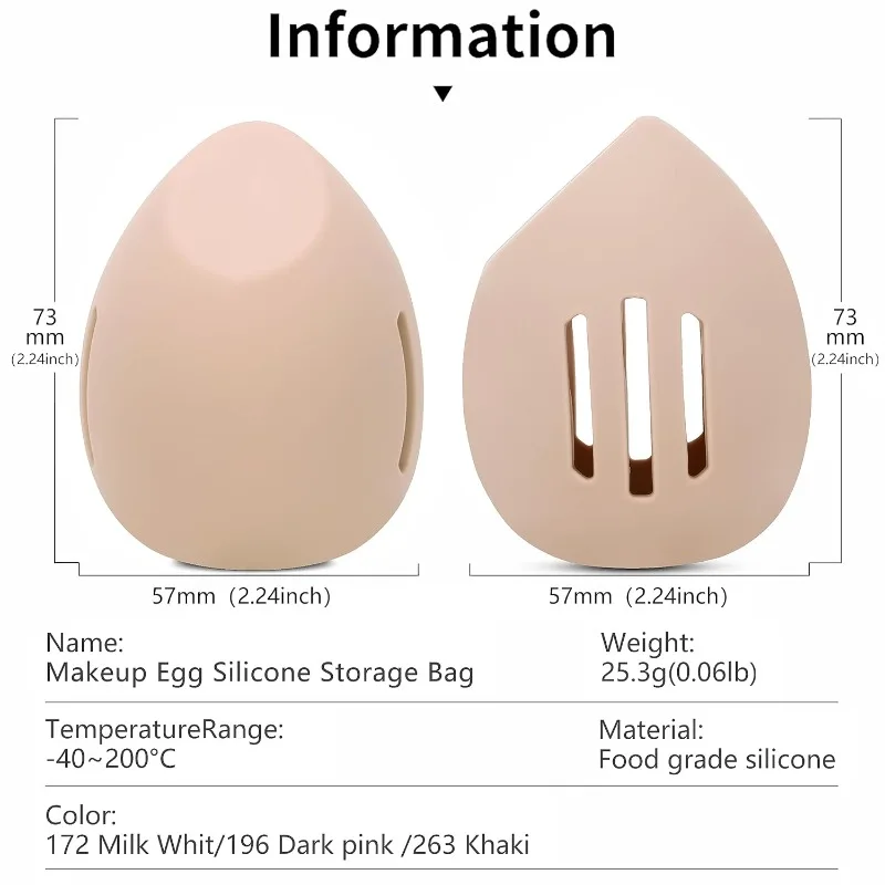 Silicone Beauty Egg Breathable - Beauty Makeup Bag recension och pris