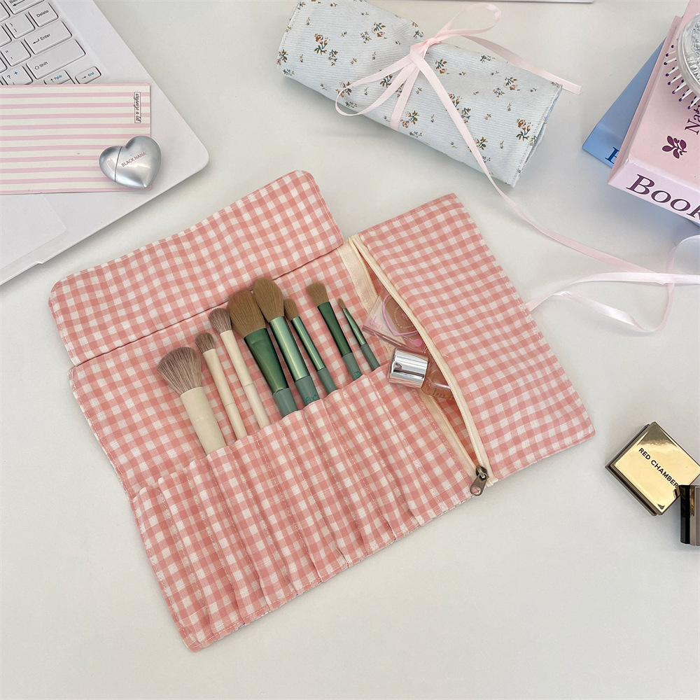 Fabric Floral Makeup Brush Sto - Beauty Makeup Bag recension och pris