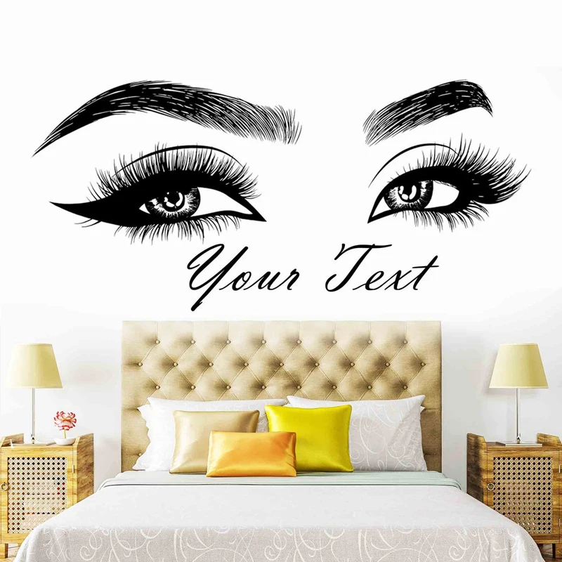 Eyelashes Brows Vinyl Sticker  - Makeup Is Beauty Quotes recension och pris