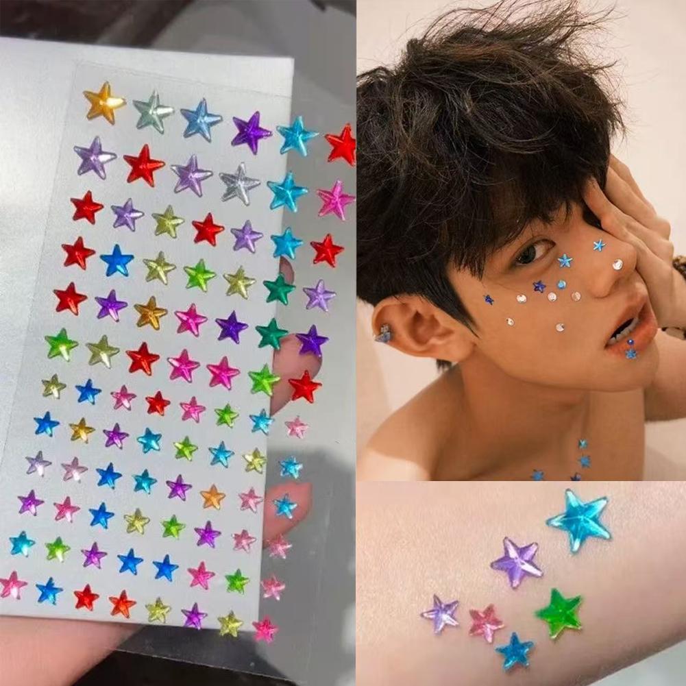 Self-Adhesive Face Rhinestones - Beauty Makeup Quotes recension och pris