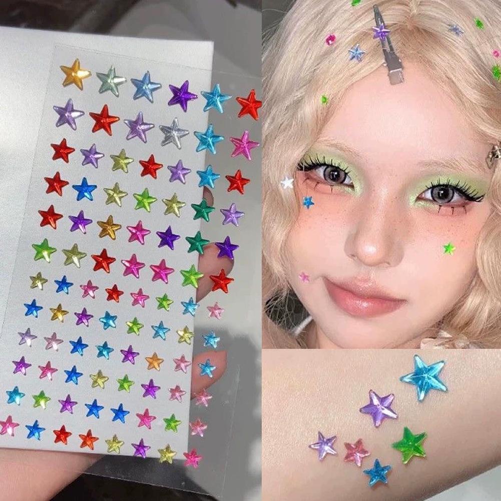 Self-Adhesive Face Rhinestones - Beauty Makeup Quotes recension och pris