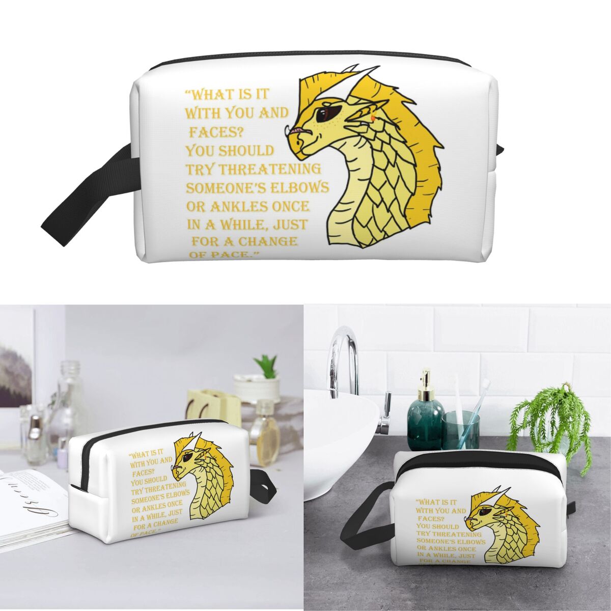 Qibli Quote Makeup Bag Cosmeti - Makeup Is Beauty Quotes recension och pris