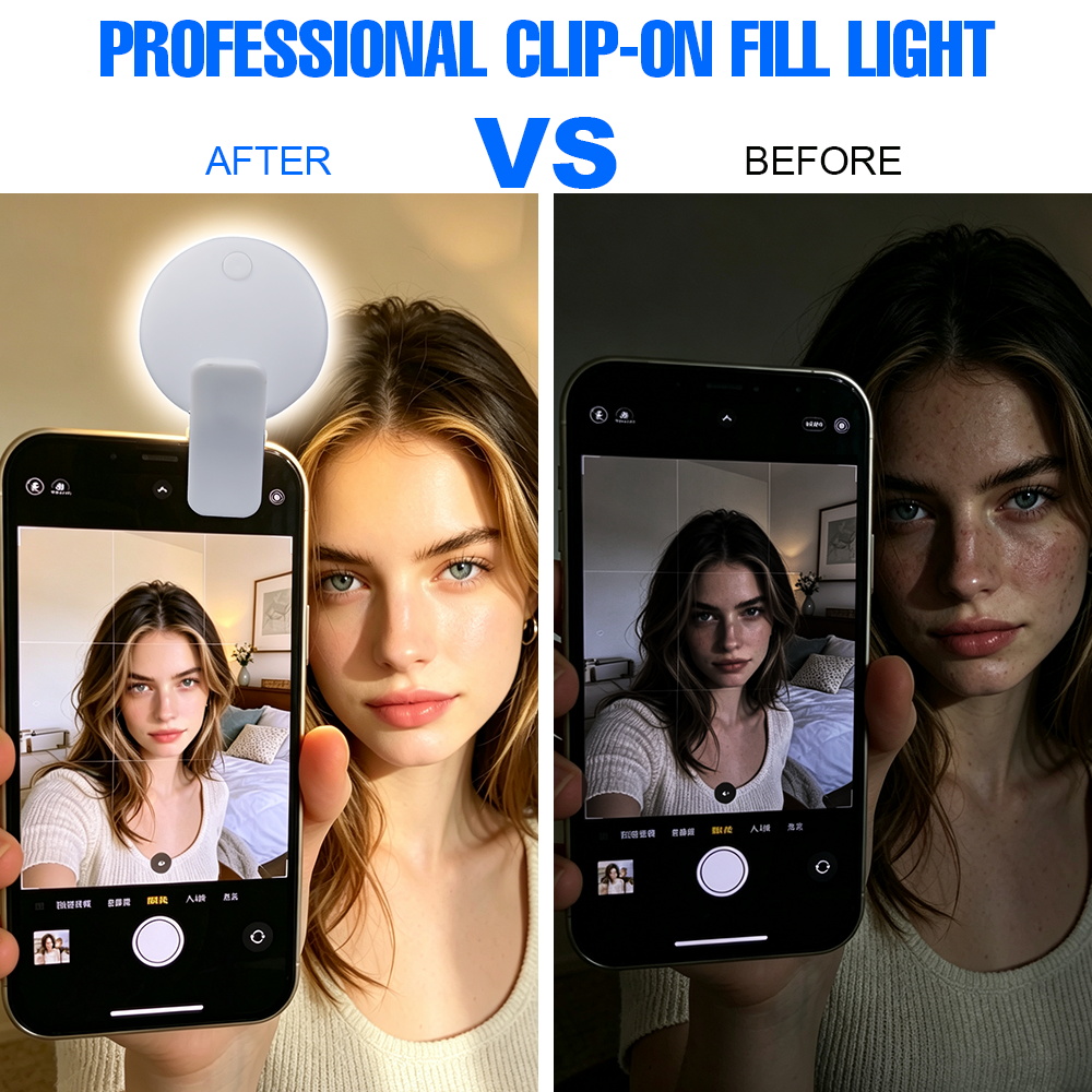 Clip On Selfie Fill Light Rech - Beauty Makeup Light recension och pris