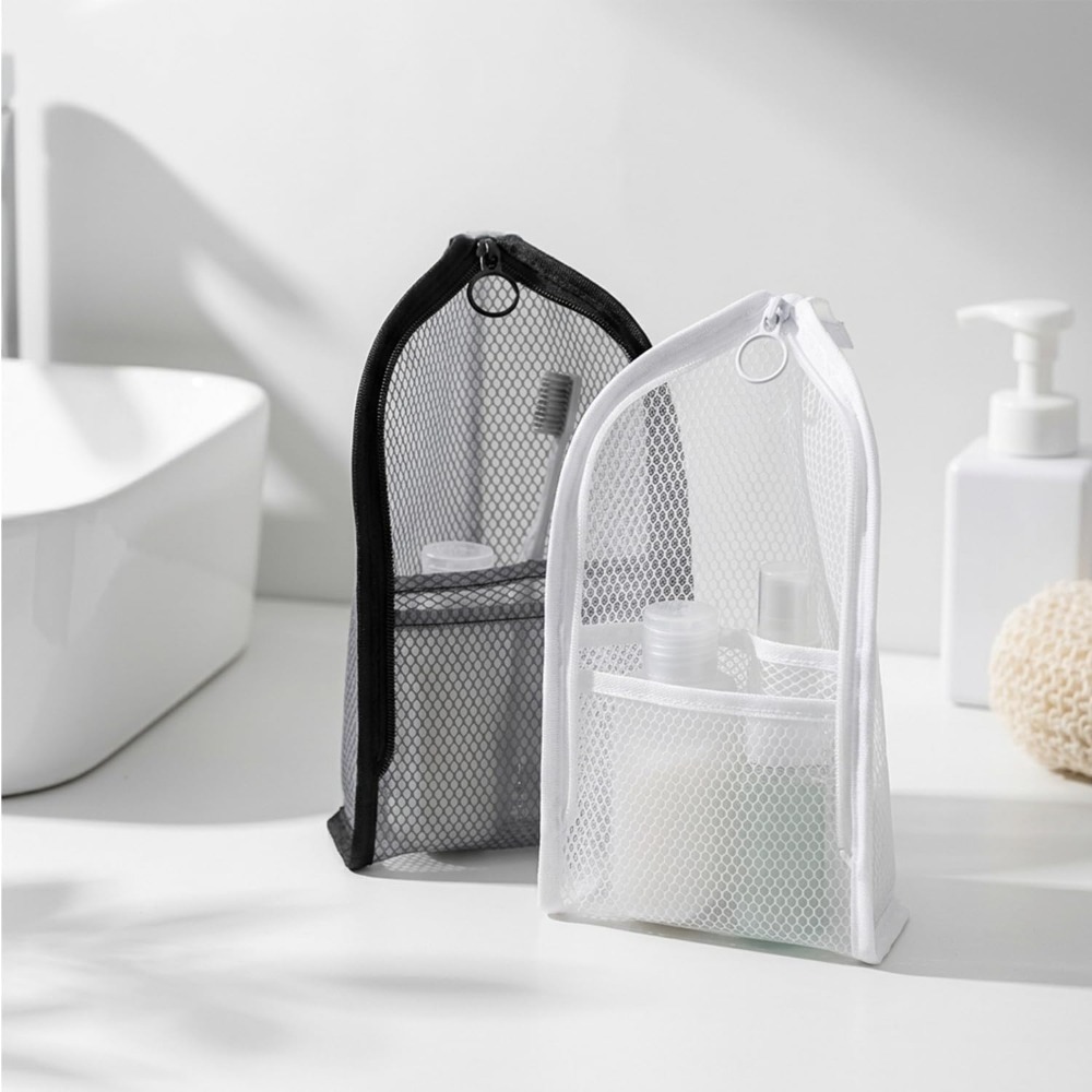 Mesh Toiletry Bag Breathable Q - Beauty Makeup Bag recension och pris
