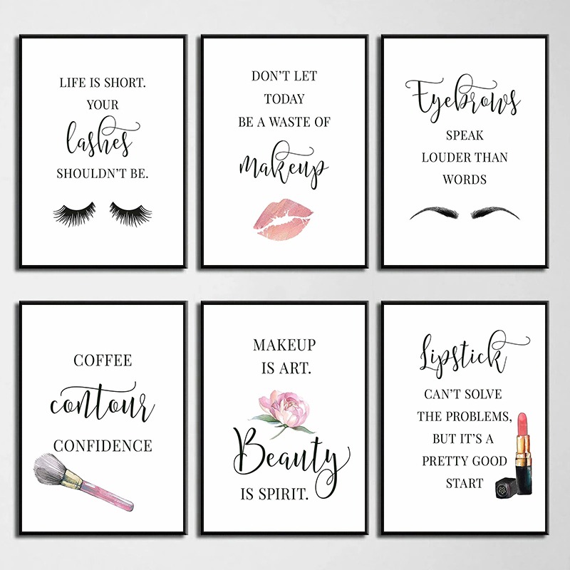 Makeup Quotes Poster Eyelash E - Makeup Is Beauty Quotes recension och pris