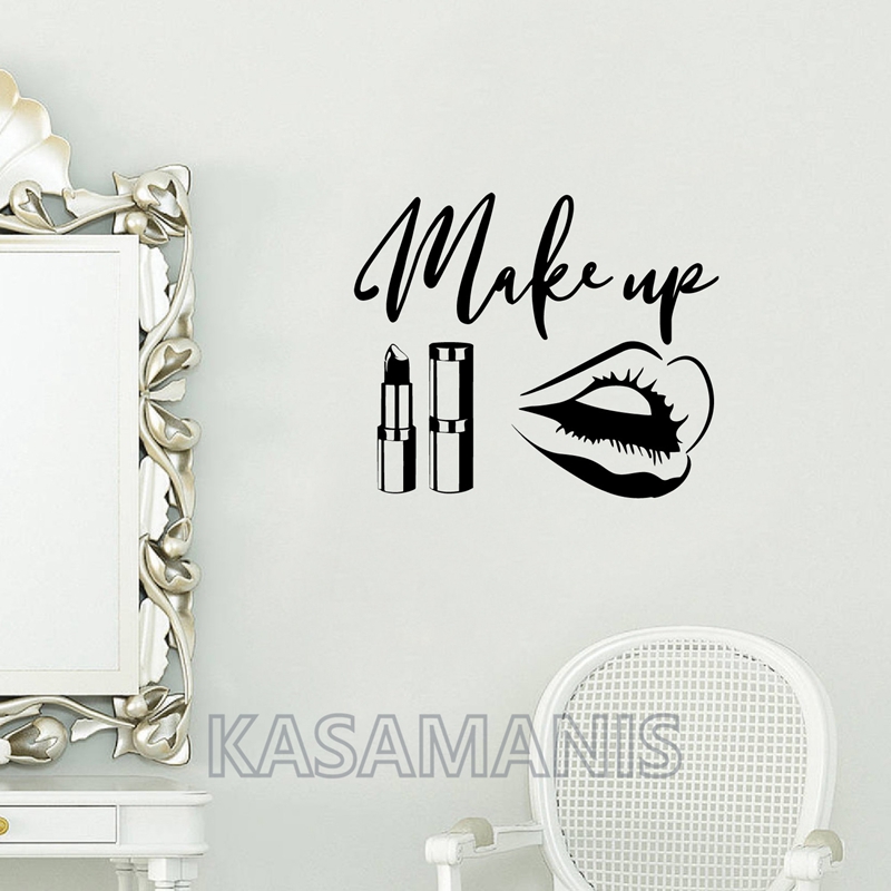 MakeUp Quote Wall Art Decals B - Makeup Is Beauty Quotes recension och pris