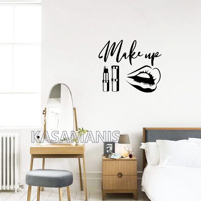 MakeUp Quote Wall Art Decals B - Makeup Is Beauty Quotes recension och pris