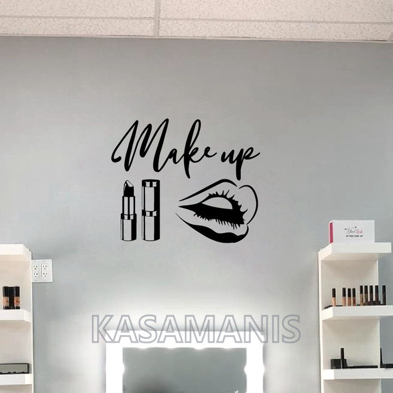 MakeUp Quote Wall Art Decals B - Makeup Is Beauty Quotes recension och pris
